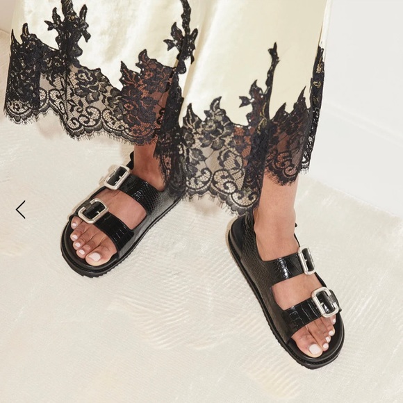 Freda Salvador Shoes - Freda Salvador Piper Buckle Leather Sandals